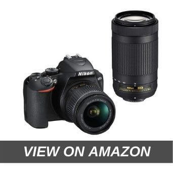 Nikon D3500 DX-Format DSLR Two Lens Kit with AF-P DX Nikkor 18-55mm f/3.5-5.6G VR & AF-P DX Nikkor 70-300mm f/4.5-6.3G ED (Black) 16 GB Class 10 SD Card and DSLR Bag
