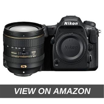 Nikon D500 20.9MP Digital SLR Camera (Black) with AF-S DX 16-80 f/2.8-4E ED VR Lens and 64 GB High-Speed Sandisk Card