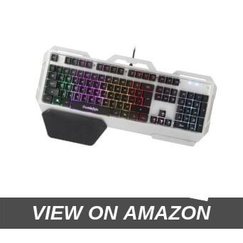 Cosmic Byte CB-GK-06 Galactic Wired Gaming Keyboard with Aluminium Body, 7 Color RGB Backlit with Effects, Anti-Ghosting (Black Silver)