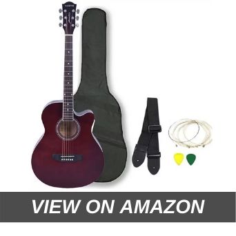Kadence Frontier Series Acoustic Guitar With Truss Rod, Brown, Combo With Bag, 1 Pack Strings, Strap And Picks