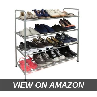 Patelraj Metal Shoe Stand ( Silver ,3 Shelves)