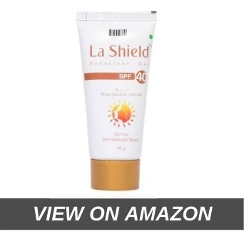 Glenmark La Shield Sunscreen Gel SPF 40, PA+++,Broad-Spectrum UVA/UVB Oil Free and Dermatologist Tested, 60gms 
