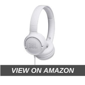 (Renewed) JBL Tune 500BT Powerful Bass Wireless On-Ear Headphones with Mic (White)
