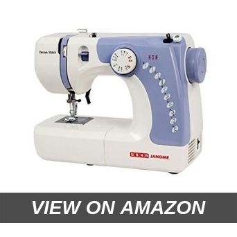 Usha Janome Dream Stitch Automatic Zig-Zag Electric Sewing Machine (White and Blue)