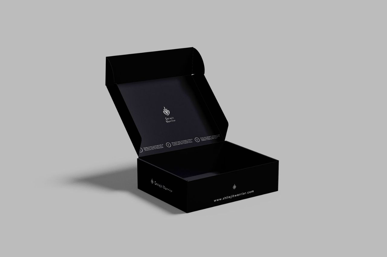 Black Mailer Box Open