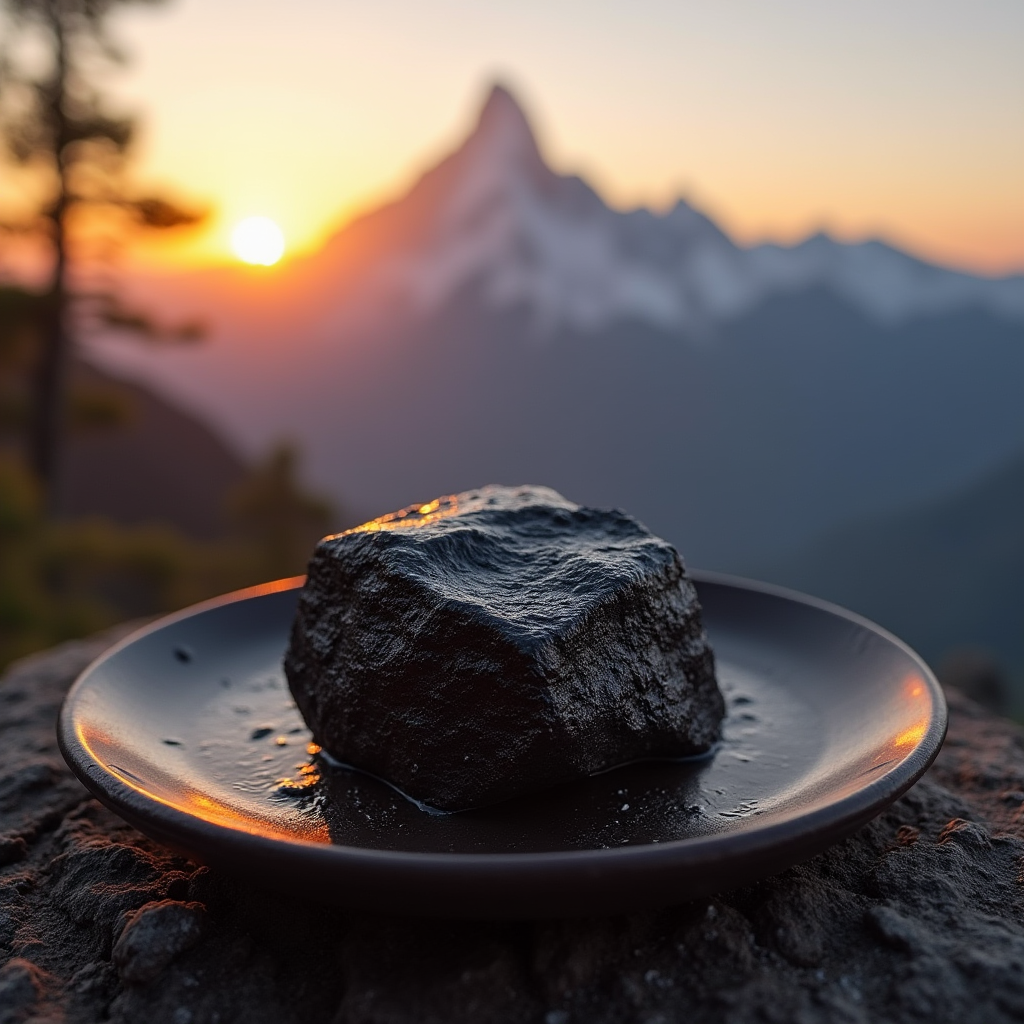 Shilajit at sunset