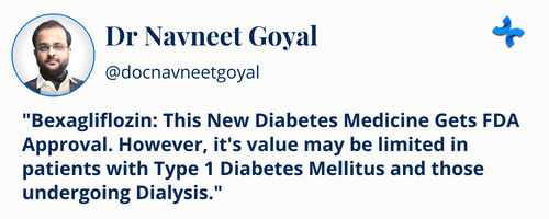 new Diabetes medicine Bexagliflozin
