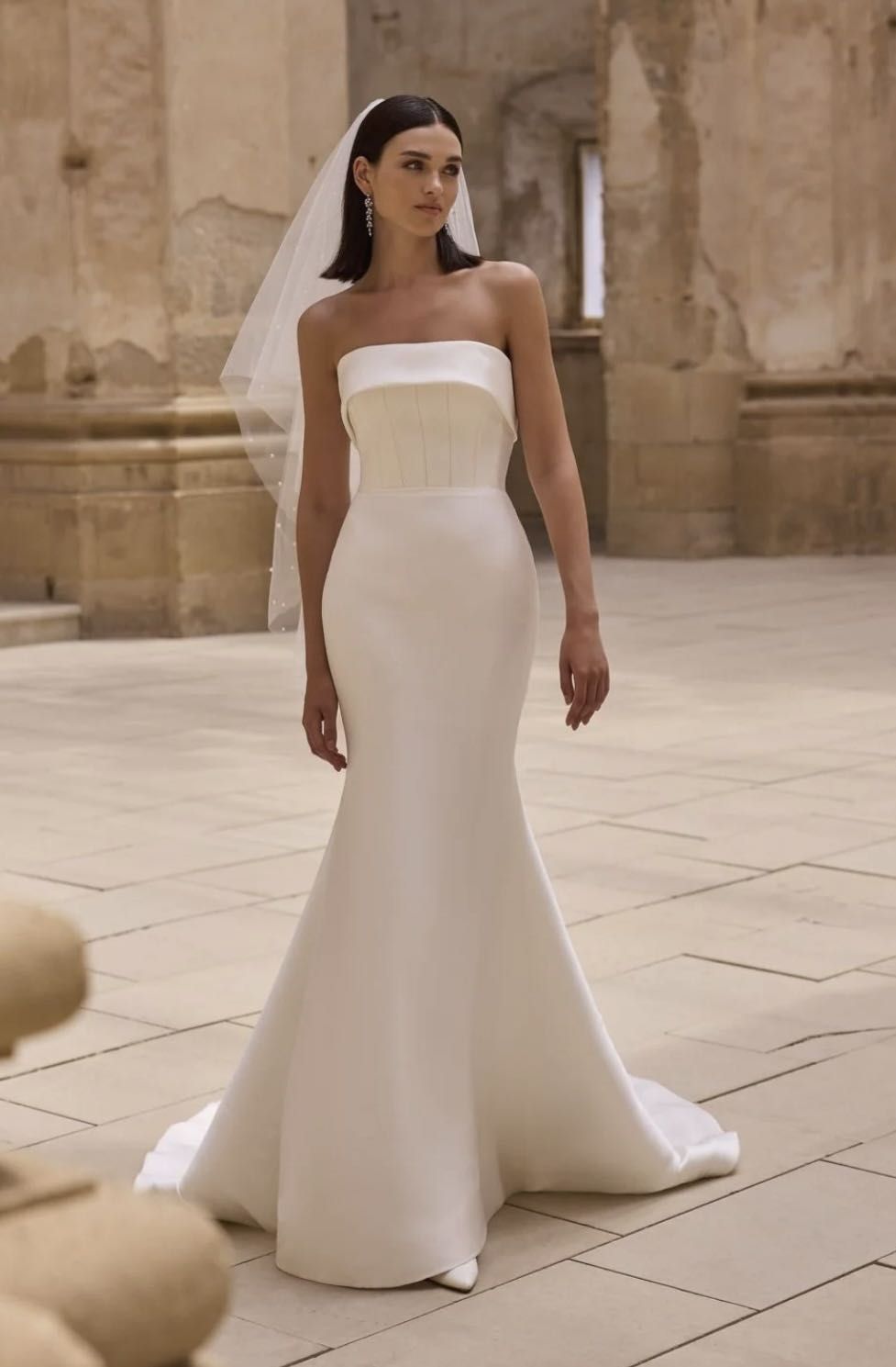 Hilary gown - Simply Wed Bridal A-line dress with straps