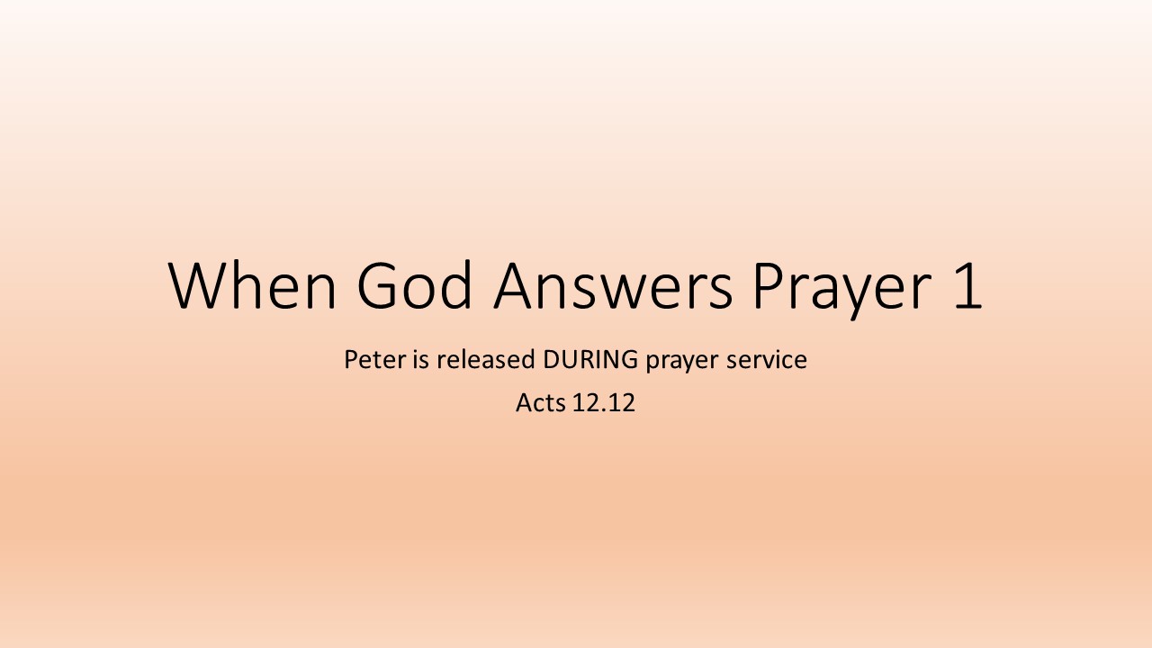 When God Answers Prayer