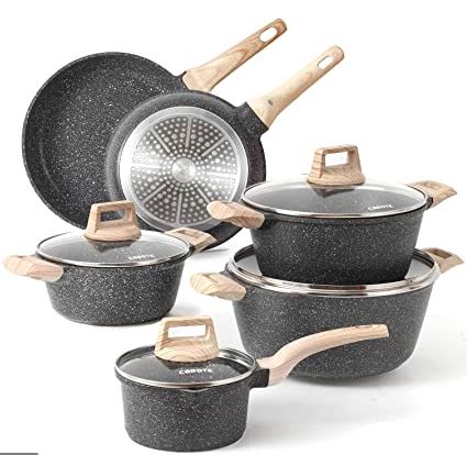 6. Carote Non-Stick Induction Cookware Set