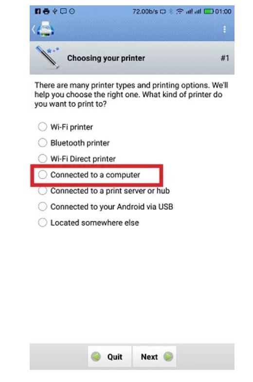 Choosing your printer 