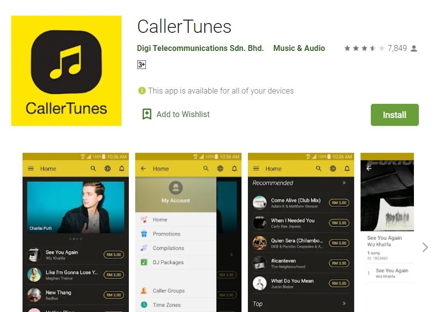Set Caller Tune via Vodafone CallerTune App