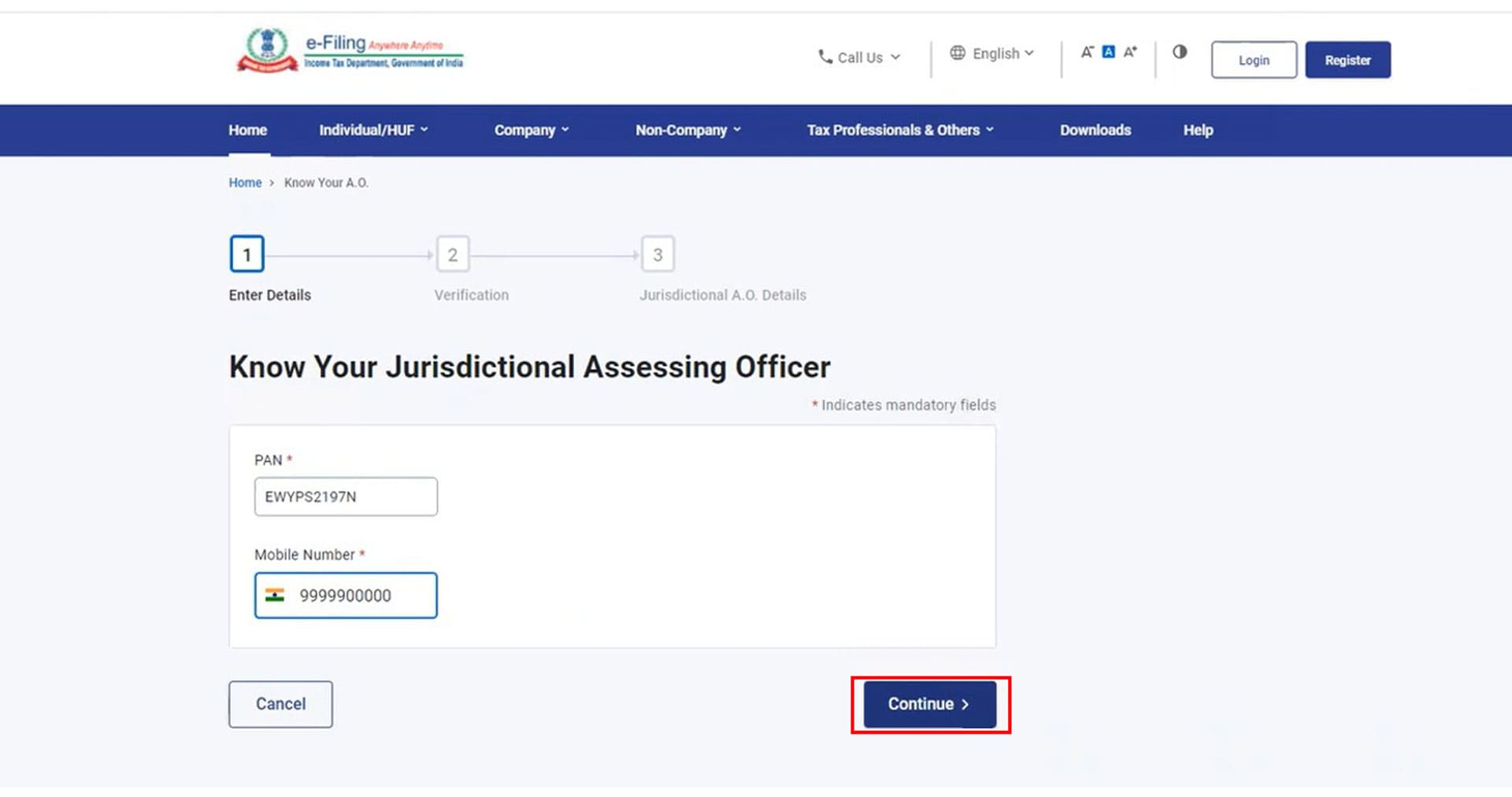 Know Your Jurisdictional Assessing Officer