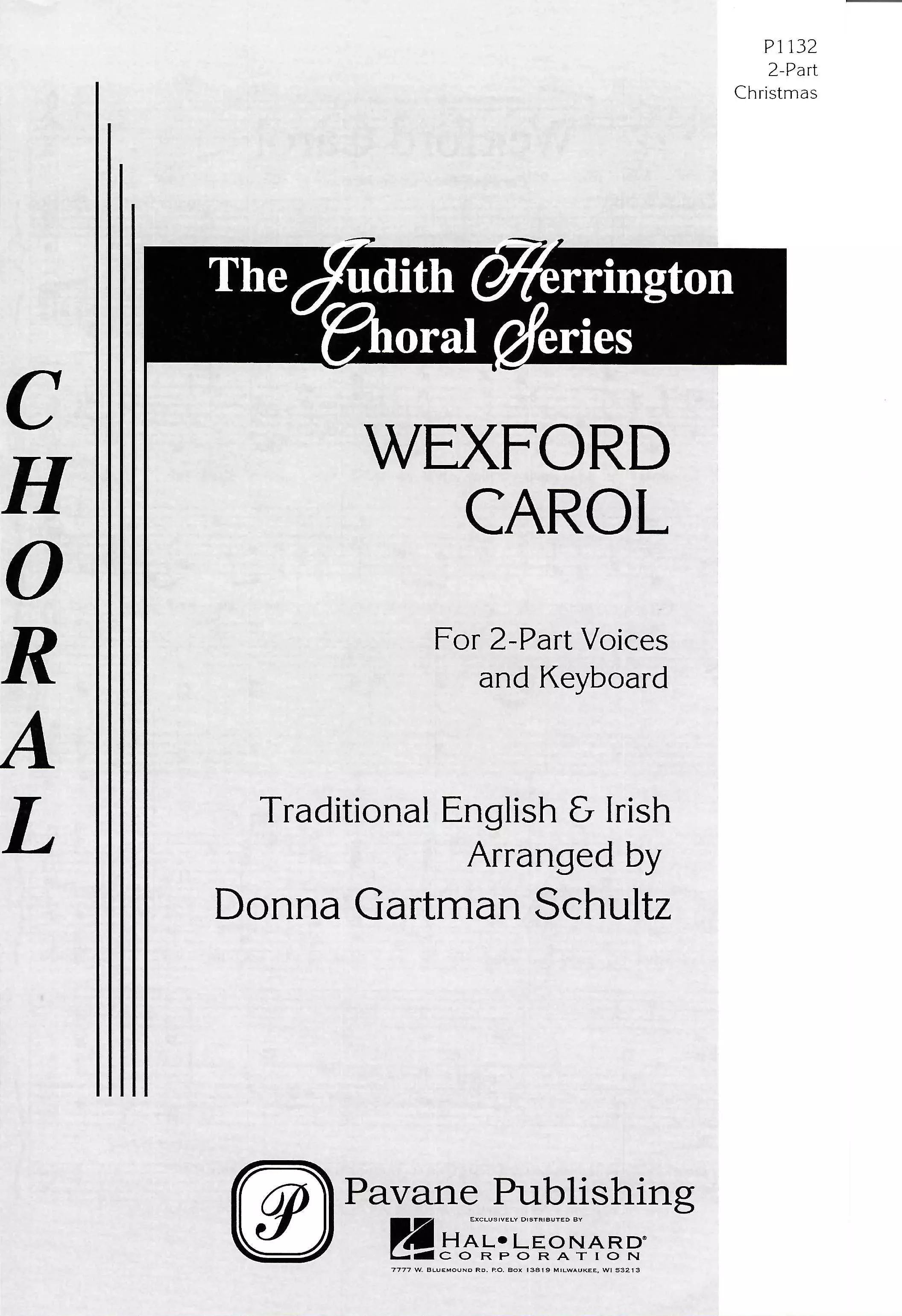 Wexford carol 2 part treble choral score pavane publishing