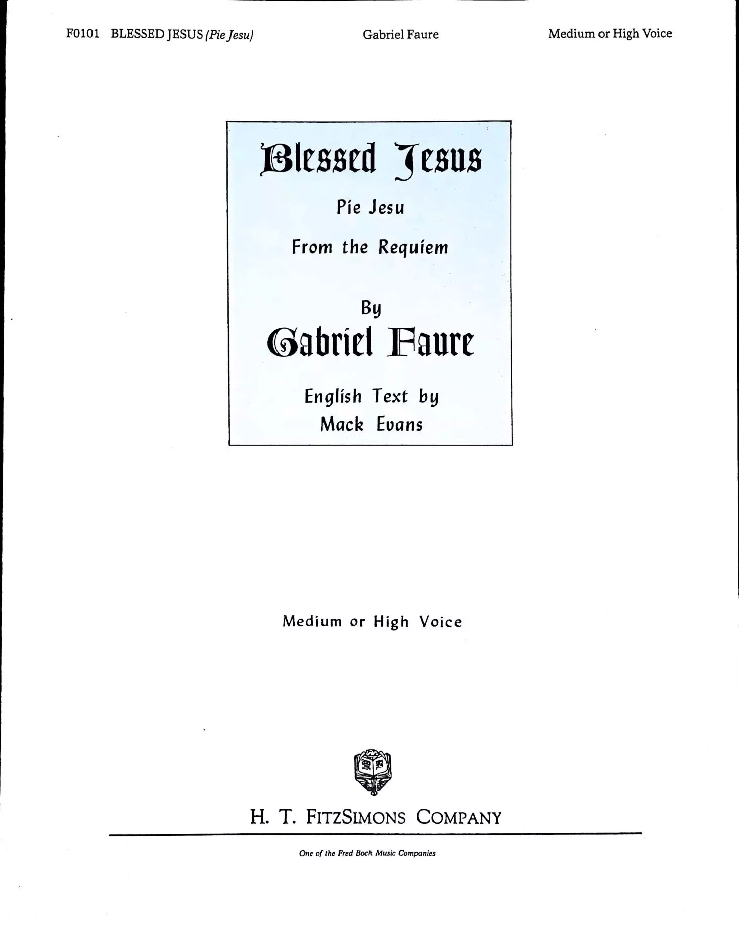 Blessed Jesus (Pie Jesu) - All Products