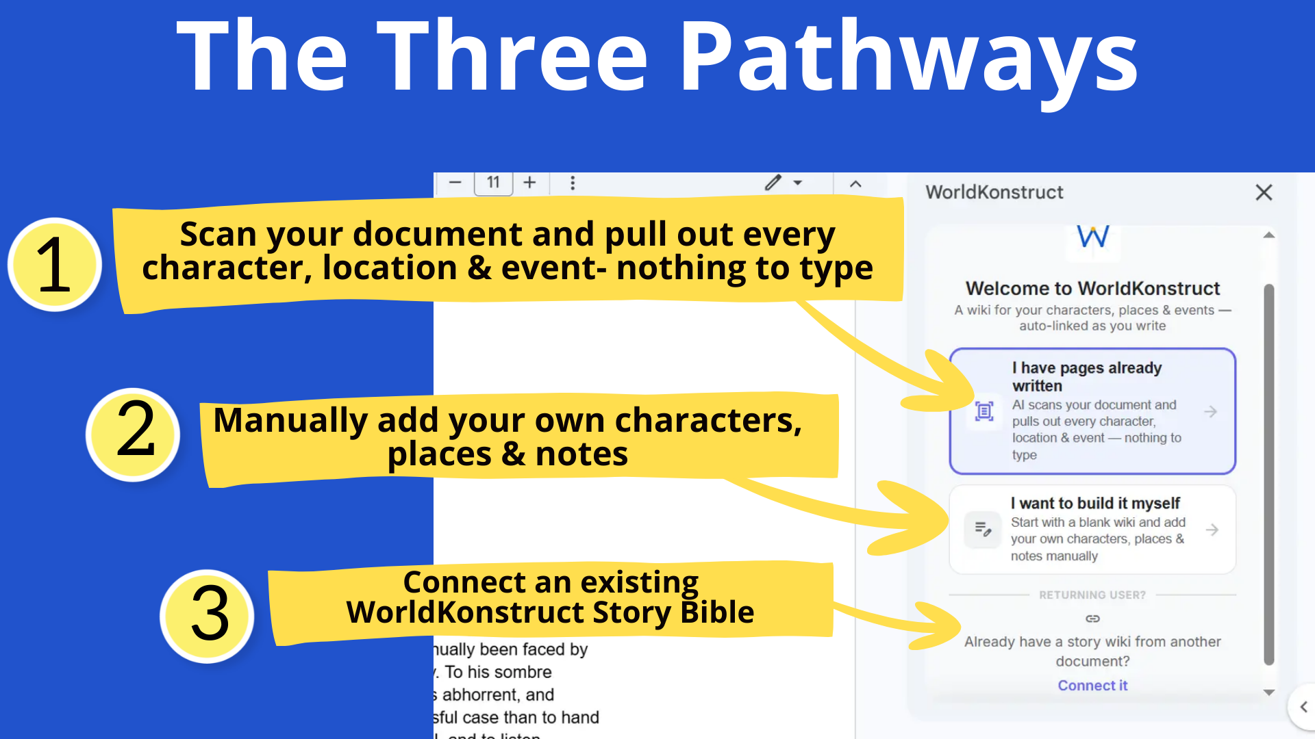 The onboarding pathway cards at first-time setup