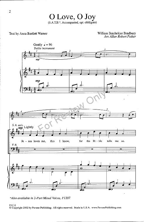 O Love O Joy Satb Choral Score Pavane Publishing