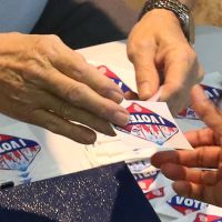 Flyers use peer pressure to promote voting