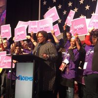 Michigan Democrats take a victory lap at convention, reelect leader