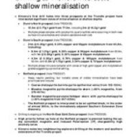 Drilling at Trundle intersects shallow mineralisation
