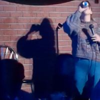Someone threw a can of booze at a comedian. She chugged the rest.