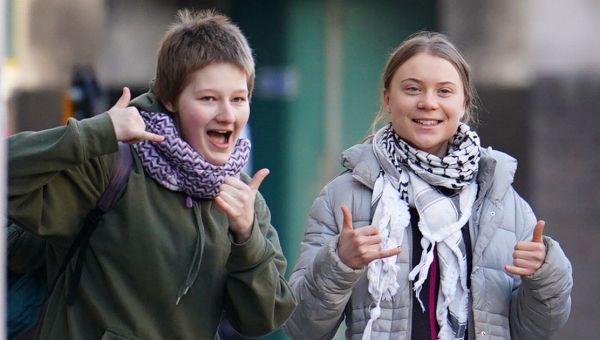 Greta Thunberg walks free from court after charge thrown