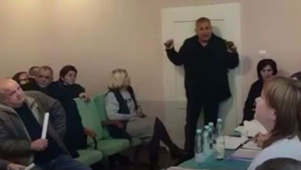 Terrifying moment rogue Ukrainian politician tosses grenade into council meeting