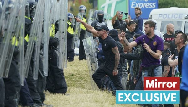 Plank of wood painted with wholesome message ‘thrown at police’ in violent riots