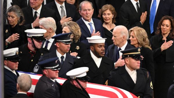 Living US presidents put differences aside to remember ex-president Jimmy Carter