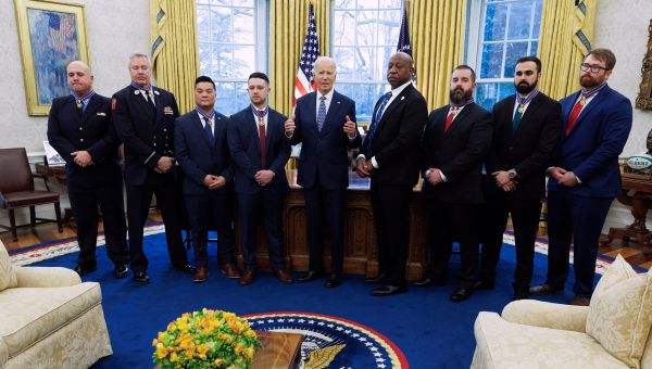 Biden Honors Police Officers and Veterans With Medals at White House
