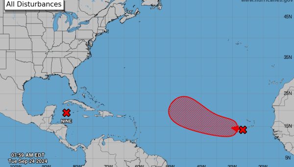 National Hurricane Center tracking 2 systems: Potential Tropical Cyclone 9, tropical wave