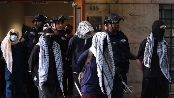 Police remove pro-Palestinian demonstrators occupying Columbia library