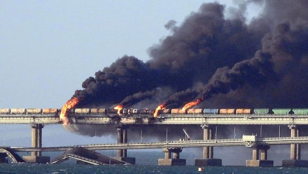 Two dead in ’emergency incident’ on major Russian bridge into Crimea