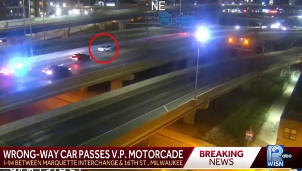 Watch: Driver going wrong way nearly hits Kamala Harris’s motorcade on freeway