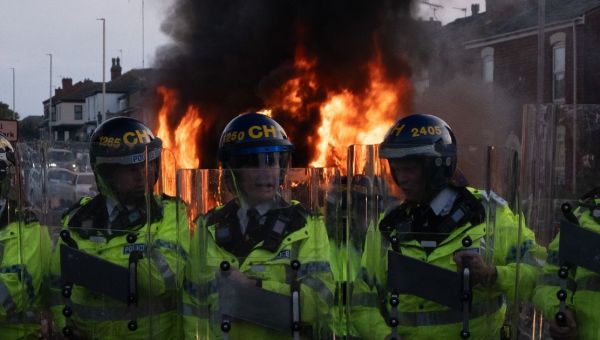 Horrific riot violence blamed on hundreds of yobs and football hooligans