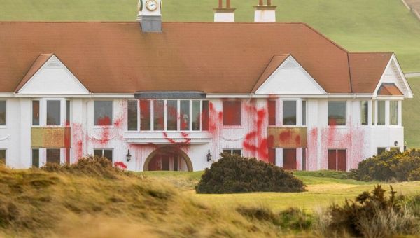 Pro-Palestine protestors target Donald Trump’s Turnberry golf course