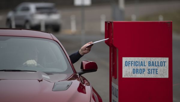 Ballot drop boxes in Vancouver and Portland targeted by arson this morning, hundreds of ballots damaged