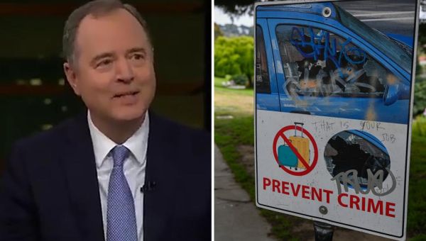 Adam Schiff recounts his luggage getting stolen and clerk telling him...