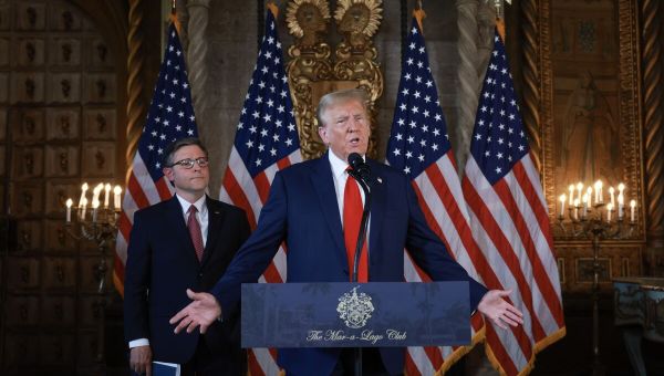 Trump Offers Support for Johnson as He Downplays GOP Divisions
