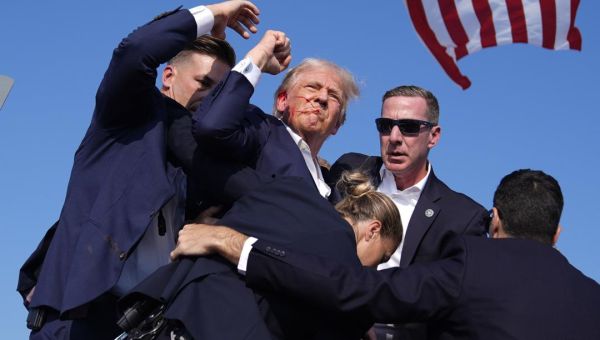 White House Hangs Painting of Trump's Fist Pump in Butler