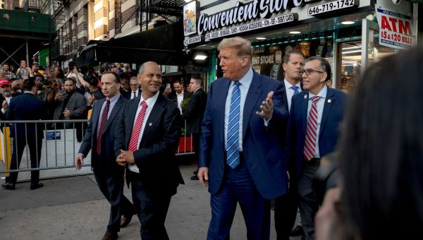 Trump Leaves His Trial to Rail Against Crime and Jab at Prosecutor