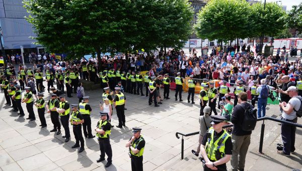 ‘Handful of arrests’ made as fight breaks out after protest in Leeds