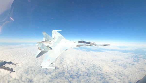 Video shows Russian fighter jet flying within feet of US F-16 near Alaska