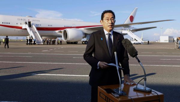 Japan’s prime minister, weak at home, makes his mark in foreign policy.