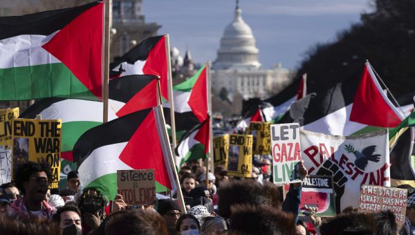 Thousands are expected to rally on Washington’s National Mall in support of Palestinian rights