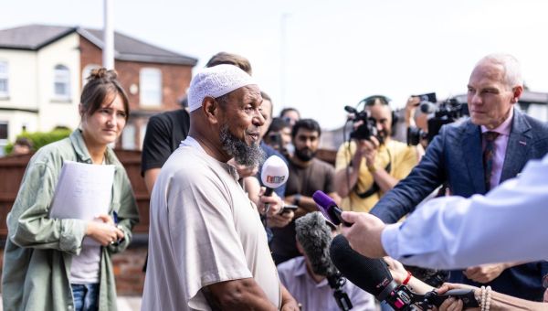 Muslims at prayer were forced to barricade themselves inside Southport Mosque