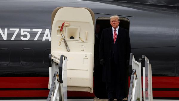 Trump arrives in Scotland to open golf course