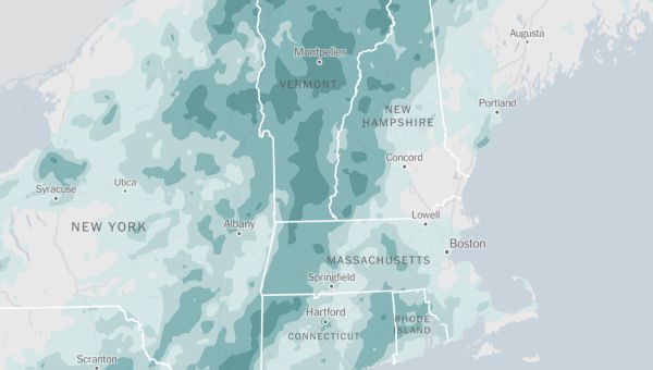 See How Much Rain Fell in the Northeast
