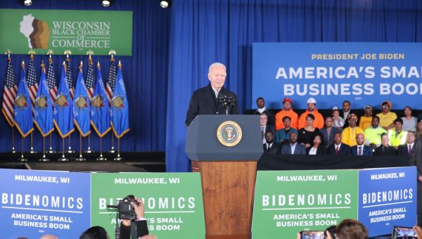 Biden Touts ‘Small Business Boom’ In Visit to Milwaukee