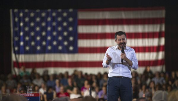 Pete Buttigieg criticizes DOGE cuts at the VA at Cedar Rapids town hall